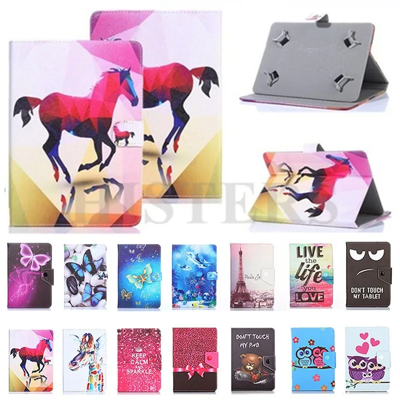 

10.1 inch Tablet Cover Universal For Fujitsu arrows Tab F-02K docomo 10.1 inch Tablet Printed PU Leather Case NO CAMERA HOLE
