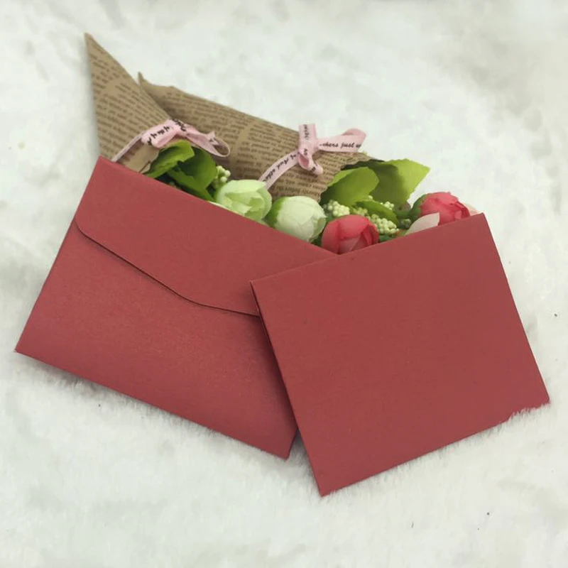100 шт./лот мини-конверты ручной работы винтажный цветной перламутровый бумажный конверт для приглашения на свадьбу конверт Рождественский подарок конверт