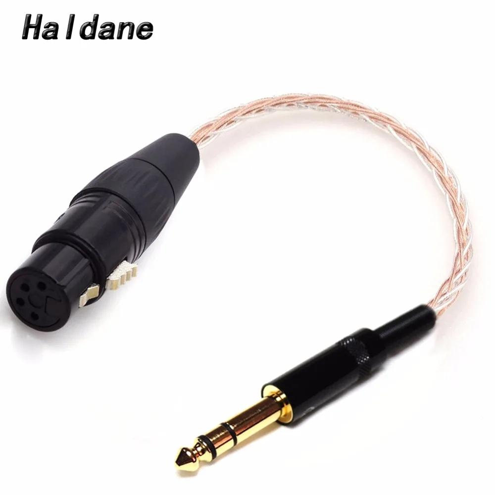 

Free Shipping Haldane 6.35mm 1/4 Male to 4-Pin XLR Female Balanced Connect TRS Audio Adapter Cable Headphone Cable 10cm
