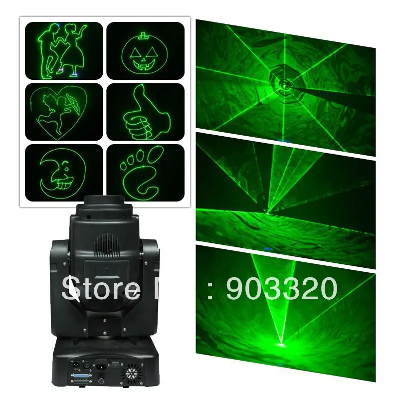

Unique Moving Head 500mW Green Laser Light , DJ Disco Night Club Lighting Green Laser Projector