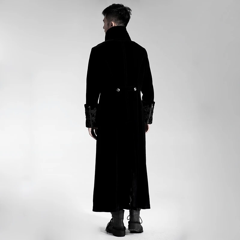 Готический поддельный Двухсекционный корт длинное платье пальто для мужчин