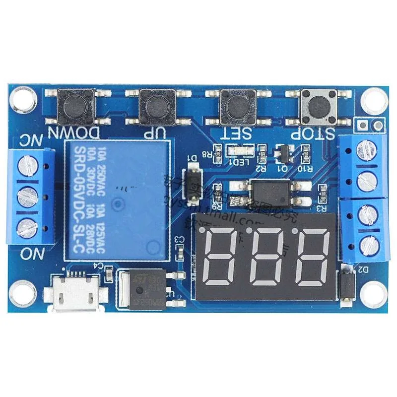 

5V Micro USB LED Automation Delay Timer Control Switch Relay Module Display