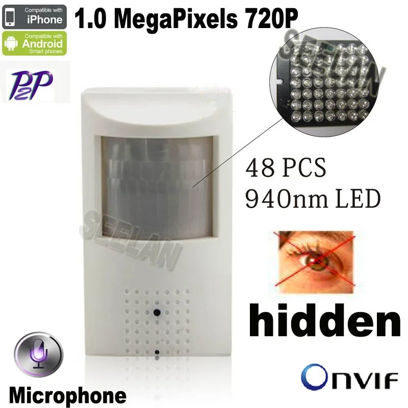 720P mini ip camera 940nm IR led Security Pir Network Camera Night vision Camera IR IP Cam PIR Motion Detector mini ir camera