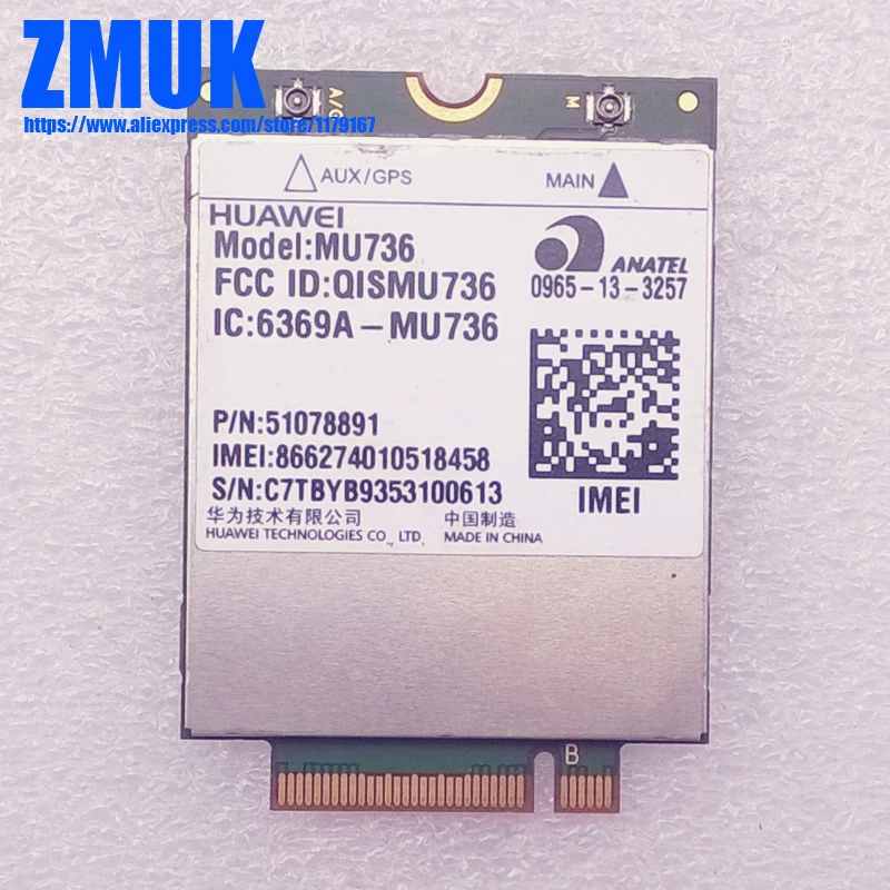 

UNLOCKED HUAWEI MU736 Wireless 3G WWAN NGFF M.2 Card