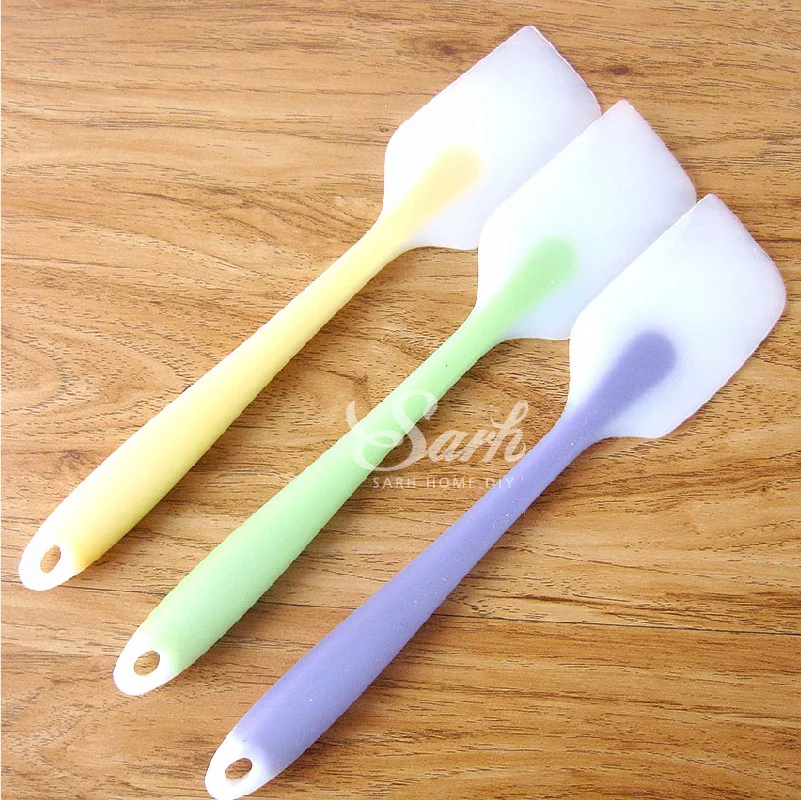  T0200 1 Pcs High Quality Food Grade Silicone Transparent Scraper Cream Spatula Spoon Mold for Kitch