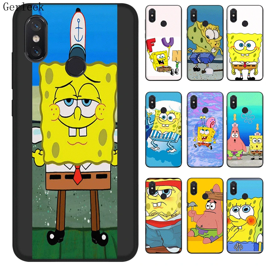 

Gerleek Spongebob Colorful TUP Phone Case For Xiaomi Mi 5 6 8 9 9E 5S MAX 3 A1 A2 5X 6X A2 Lite F1 Mix 2S Cover