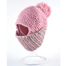 Модные зимние шляпы для женщин маски бини ручной вязки шерсть теплые шапки в римском стиле шляпа Милая маска кепки touca bomber bonnet