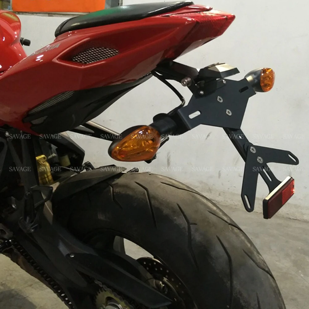 Держатель номерного знака светодиодный свет для MV AGUSTA 675/800 F3 2012 13 14 15 16 17 2018