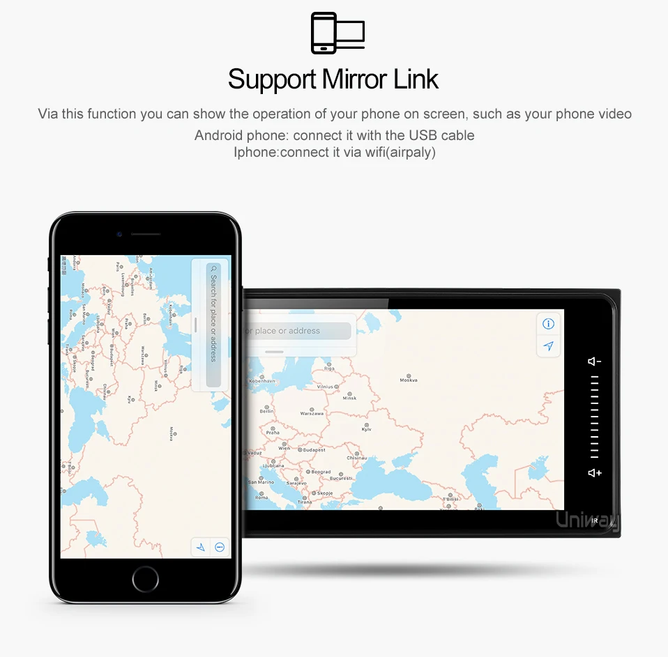 Clearance uniway AHG7071 2G+32G android 9.0 car dvd for toyota avensis hilux old camry RAV4 car radio gps navigatrion 16