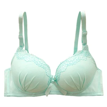 

1pc Women Pure Color Lace Sexy Lingerie No Steel Ring Girl Bra Push-up Adjustment Type Thin Small Chest Ladies Women Underwear