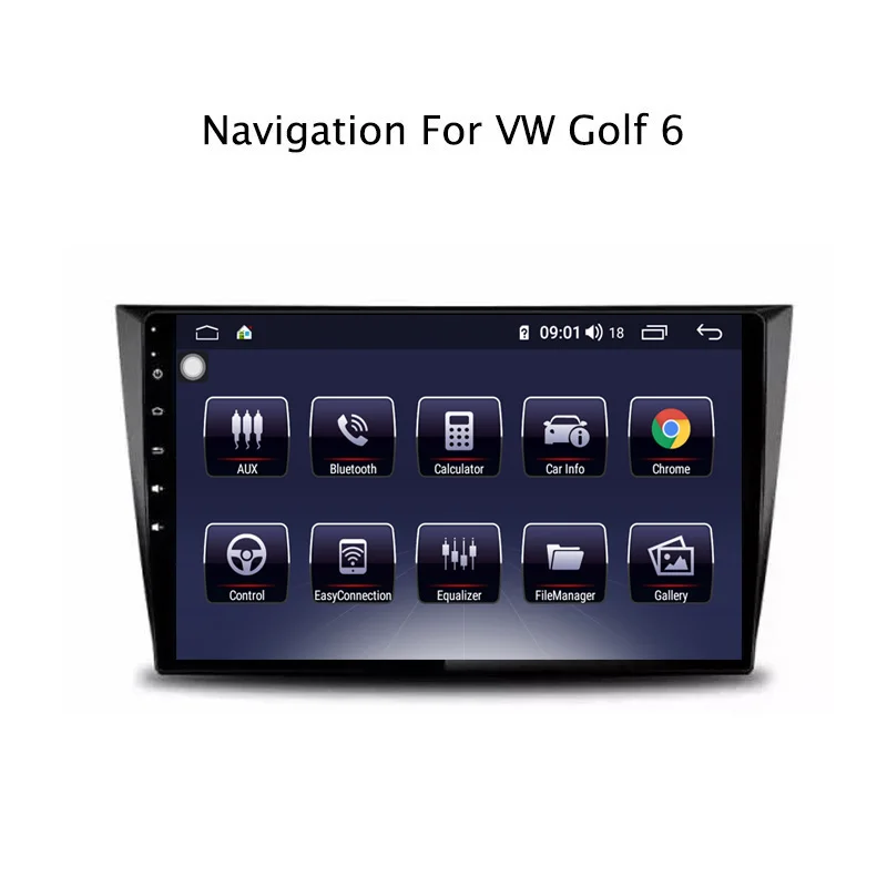 Best 9" Android 8.1 8 core 4G RAM 64G ROM GPS Navigation Car Radio For VW Golf 6 2008-2013,with Carplay/4G LTE 1