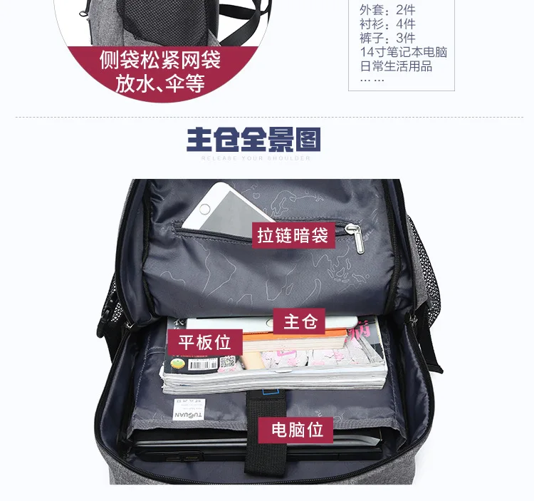  Multifunction Basketball Backpack Man SportS Bag Gym Bag 15.6 Inch Laptop with Basketball Net USB C