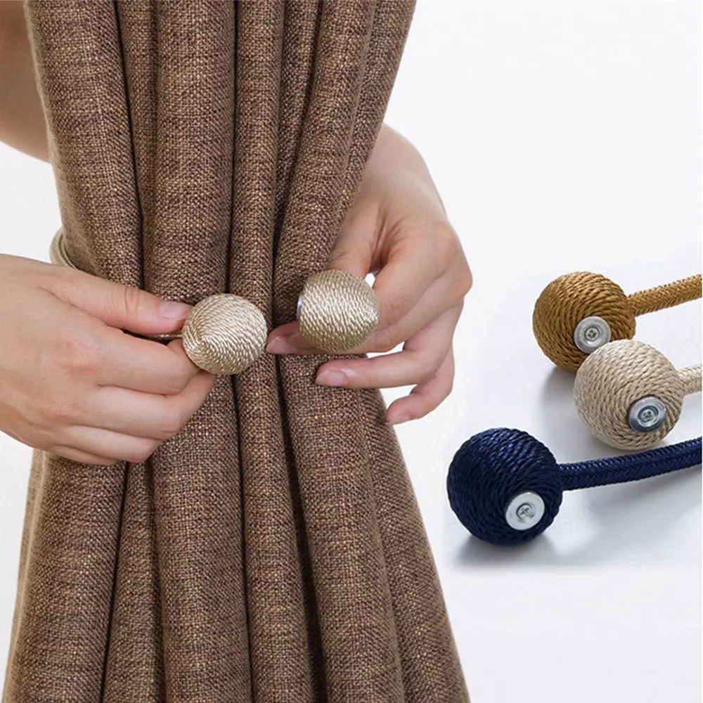 

1 Pcs Curtain Tieback New Magnetic Pearl Ball Curtain Tiebacks Tie Backs Holdbacks Buckle Clips Accessory