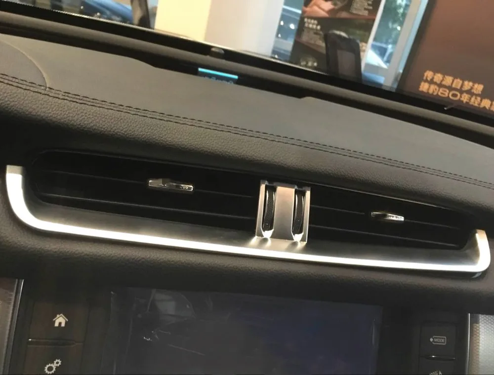 For Jaguar XF 2016 2017 2018 XFL Interior ABS Chrome Car Center Console