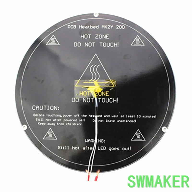  3D Rostock drucker Delta Kossel 3D drucker phi Dia 220mm runde PCB beheizte bett heißer bett 12 V