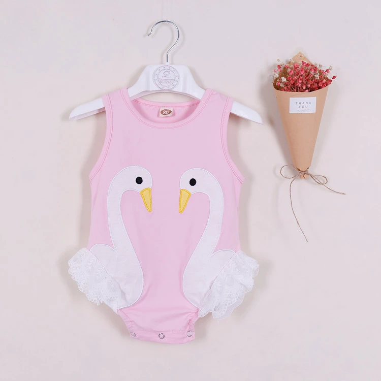 baby girl summer clothes 2018 baby romper fashion Swan Lace body for newborns sleeveless baby girl clothes baby girl romper (22)