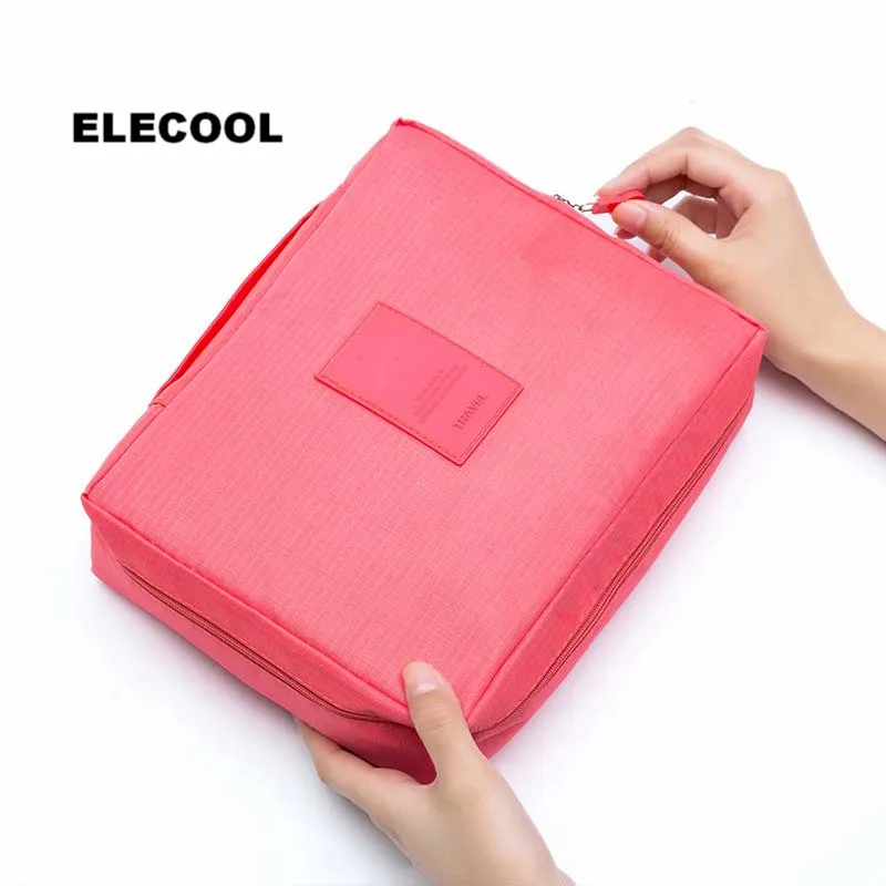 

ELECOOL Multi function Travel Cosmetic Makeup Pouch Toiletry Bag Organizer Waterproof Make Up Bag Cosmetic Makeup Tools