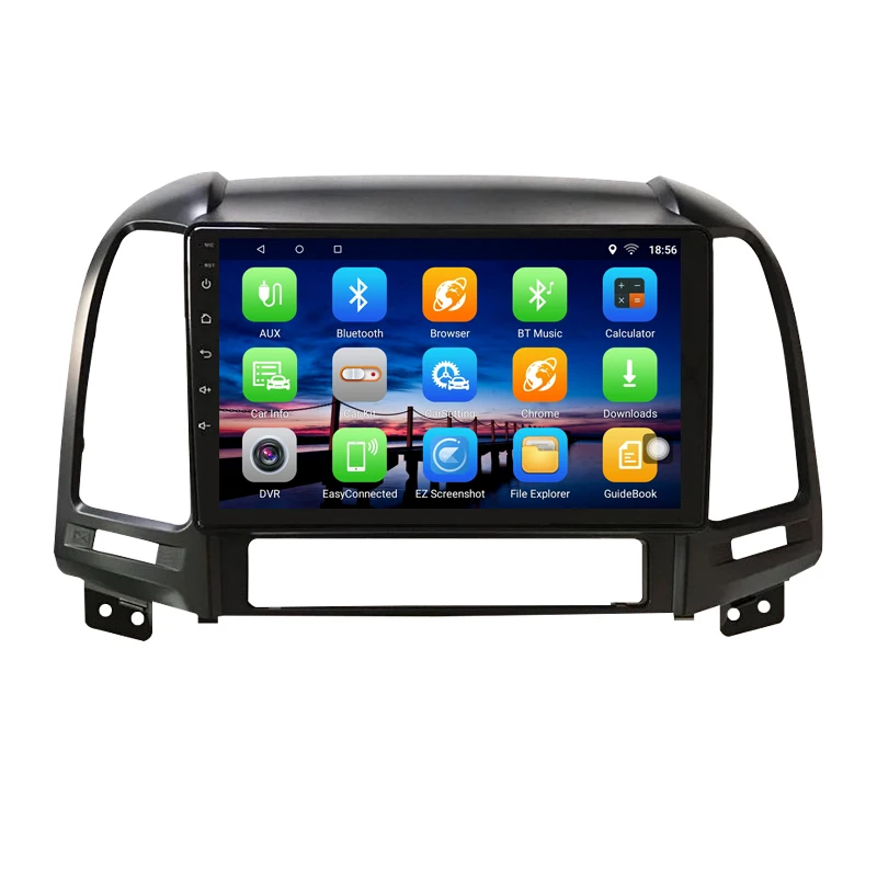 Best 9" 2G RAM 32G ROM Android Car DVD Radio Stereo GPS For Hyundai SANTA FE 2006 2007 2008 2009 2010 2011 2012 audio headunit WIFI 2