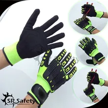 SRSafety 3 пары анти вибрации рабочие перчатки вибрация и удар Перчатки противоударный механика рабочие перчатки, порез, уровень 5
