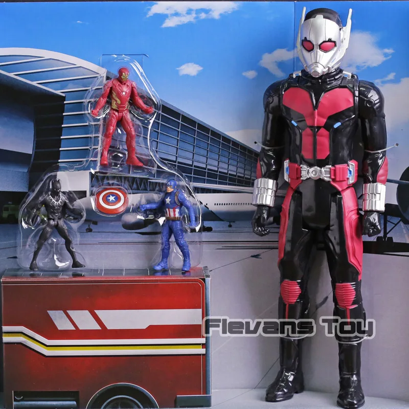 

Avengers Infinity War Big Ant Man with Small Iron Man Captain America Black Panther PVC Action Figure Collectible Model Toy