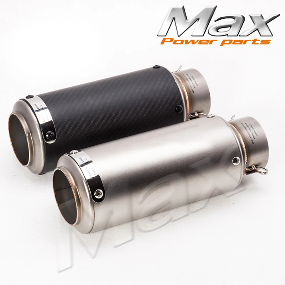 Universal Carbon Fiber 36mm 51mm 61mm  Motorcycle Scooter Modified Akrapovic SC Muffler Exhaust Pipe Cb600 Yzf Fz400 Z750 Racing