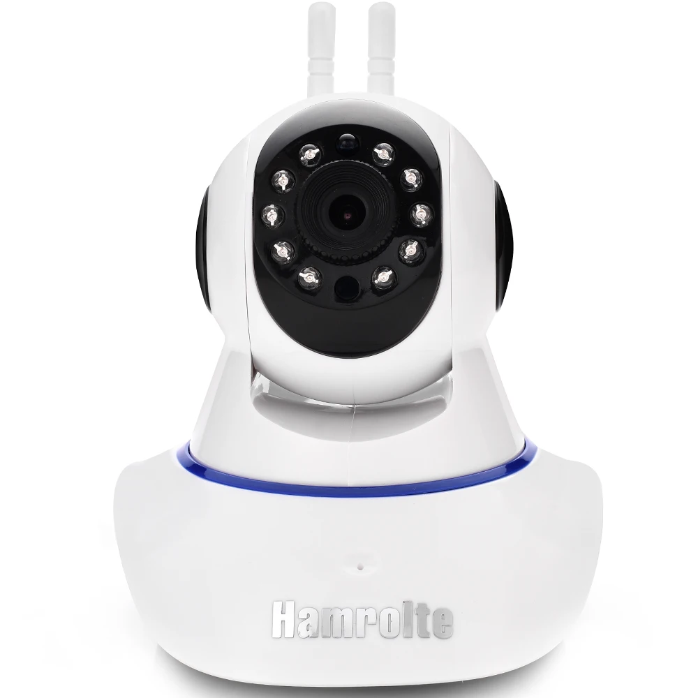 

Hamrolte IP Camera HD720P Wifi Camera Two-way Audio Pan/Tilt AP Connectiong Nightvision Baby Monitor Yoosee Wireless Wifi Camera