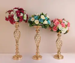 Античные цветы vanse Дисплей цветок стенд подсвечники отель вечерние свадебный стол центральные металлическая подставка столб подсвечник