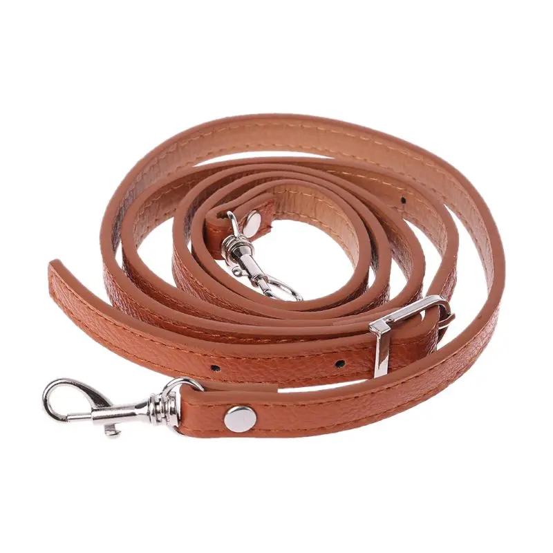 brown-silver Горячая 120 см сумка через плечо из искусственной кожи Ручка DIY кошелек ремень сумки ремни ремень сумки аксессуары - Цвет: brown-silver