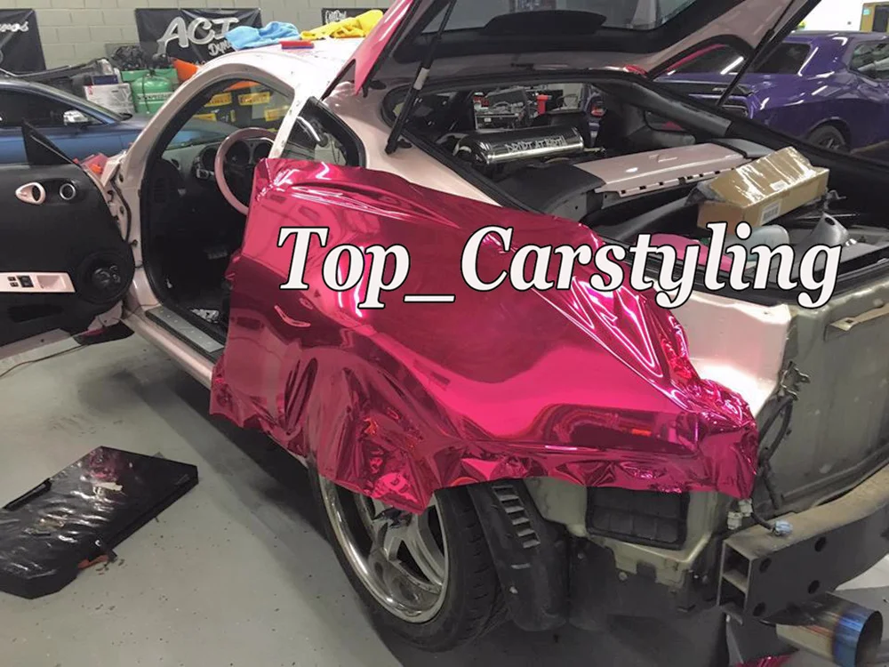 chrome gloss rose pink rose gold car wrawpping film STM CHROME MIRROR FOIL (4)