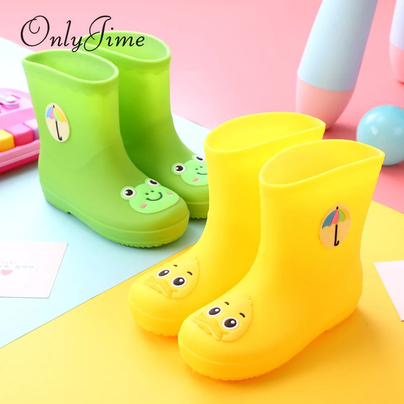 

Only Jime PVC Rubber Kids Baby Cartoon Shoes Rain Boots Waterproof Baby Non-slip Children's Water Shoes Rain Boots