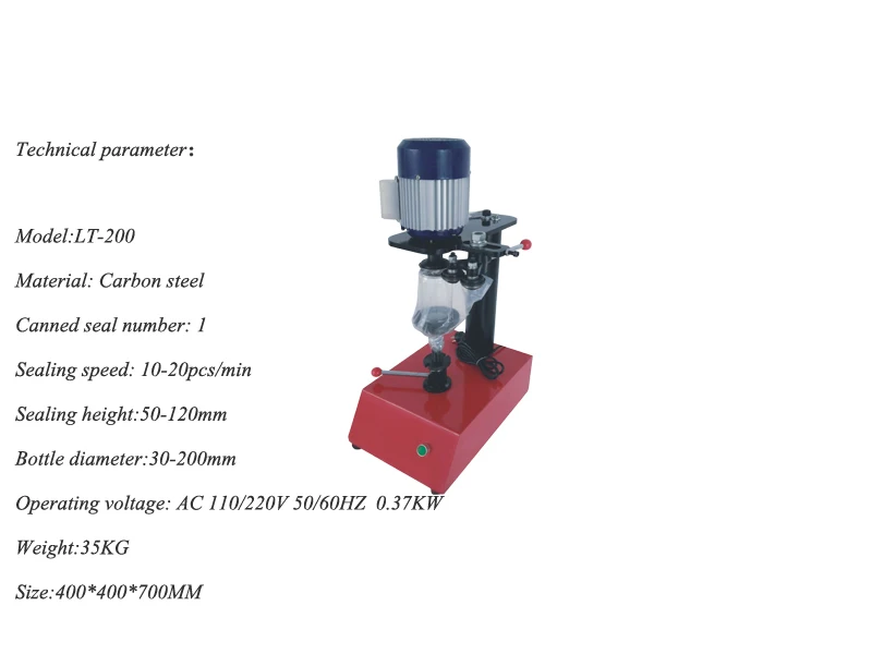 Manual Cans Sealing Machine 10~20pcs/mins Ring-Pull Can Circular Canned Food Beer Capping Machine Tin Seamer LT-200 Manual Cans Sealing Machine 10~20pcs/mins Ring-Pull Can Circular Canned Food Beer Capping Machine Tin Seamer LT-200
