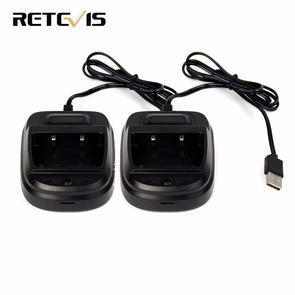 

2pcs USB Charger Li-ion Battery Charger for Retevis RT7 Walkie Talkie J9111F