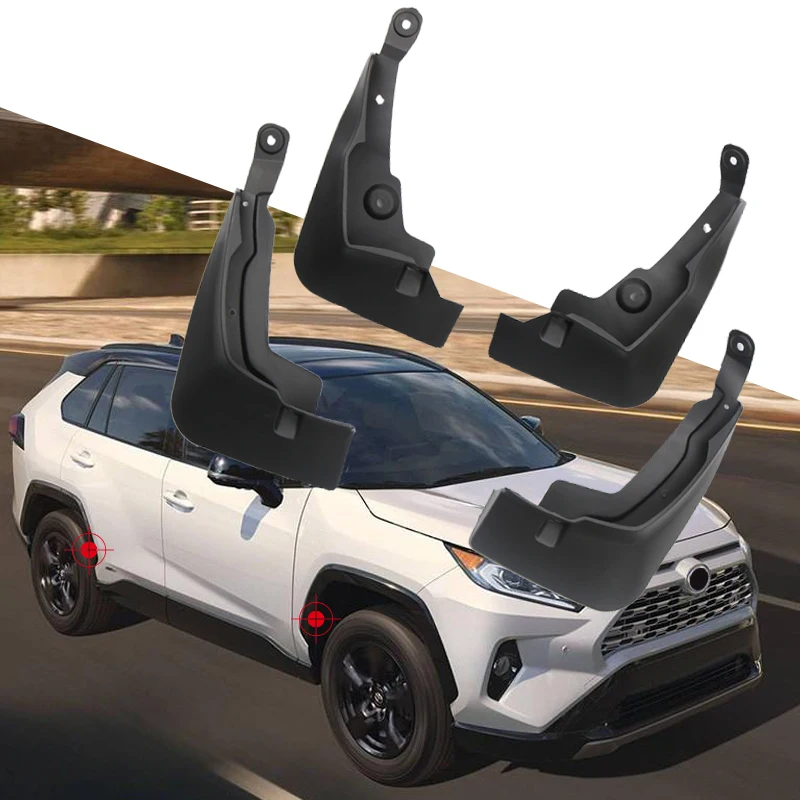 Автомобильный Стайлинг 4 шт. передние и задние Пластик литой Всплеск брызговики щитки, брызговики для Toyota RAV4