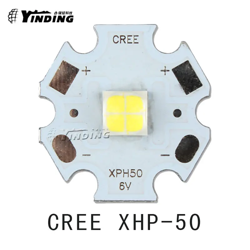 1 шт. Cree XLamp XHP-50 XHP50 12 В холодный белый свет 6000-6500K 20 Вт высокомощный светодиодный