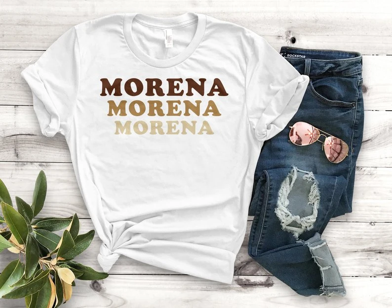 Morena Unisex camiseta Mujer Latina camiseta tumblr moda lema impreso  camisetas de moda para mujer|Camisetas| - AliExpress