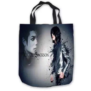 

Custom Canvas Michael Jackson (19) ToteBags Hand Bags Shopping Bag Casual Beach HandBags Foldable 180911-04-31