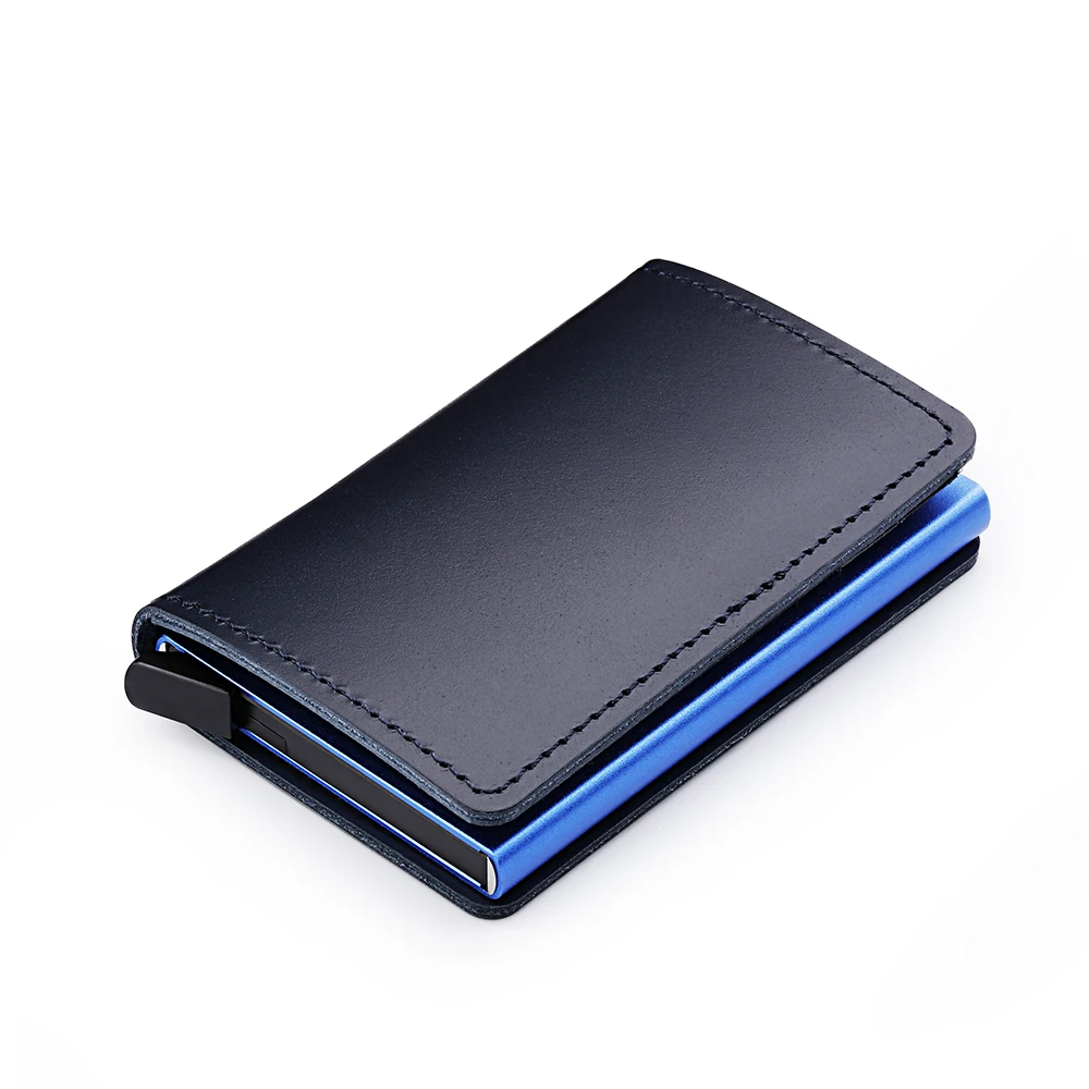 Casekey Luxury Men's Top Grain Genuine Leather Wallet Rfid Blocking Credit Card Holder Wallet