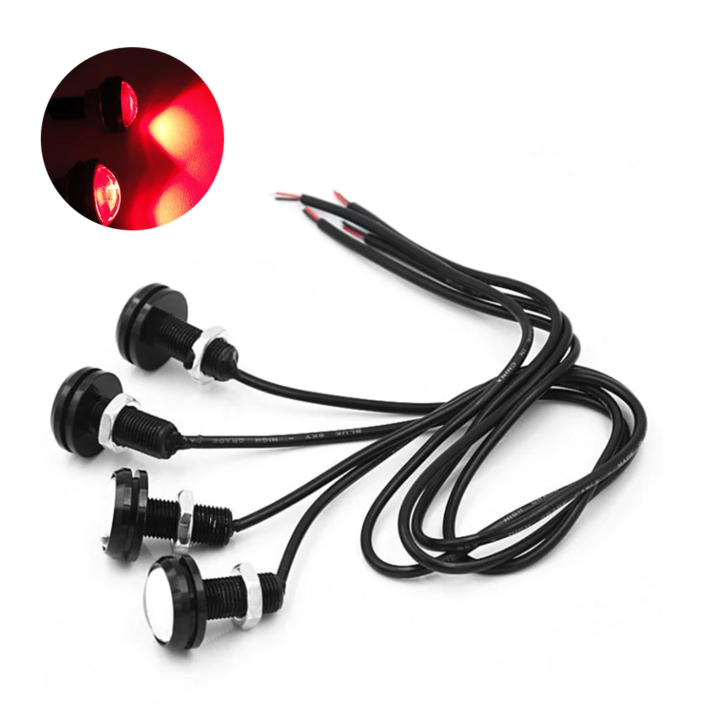 

LEDGLE 10W Ultra-thin LED Light Waterproof LED Lamp Durable Under Water Light, white red Black, Red Light, 4 Pcs