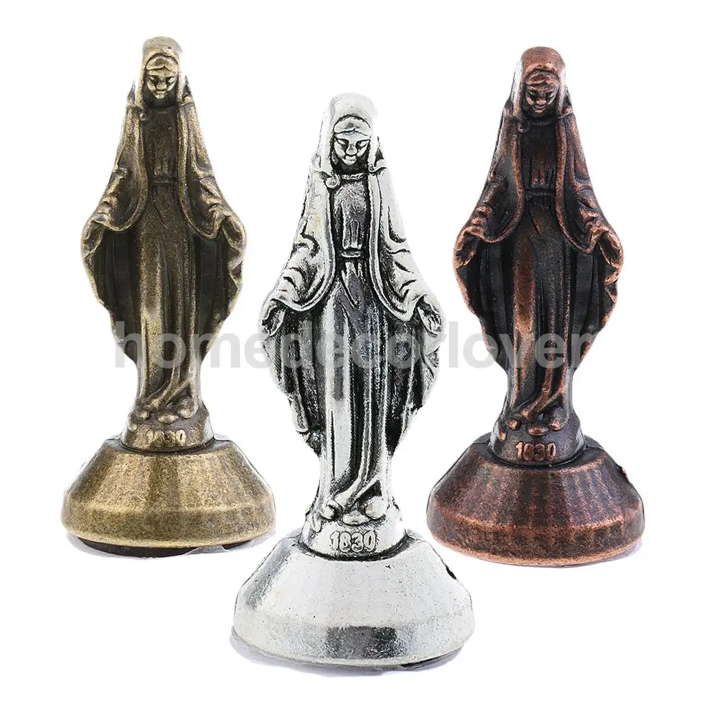 Madonna christ Statue Figurine for car home chapel Decor Bronze
