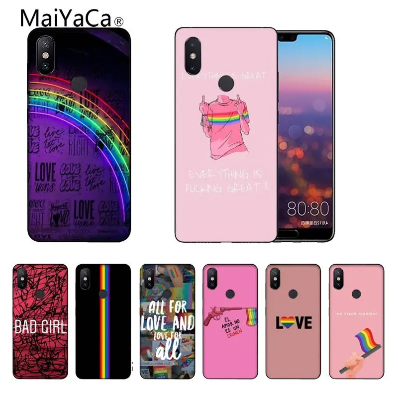 LGBT Love is love Новинка чехол для телефона Xiaomi Max2 Max3 Note2 Note3 MI6 MI8 Redmi Note5