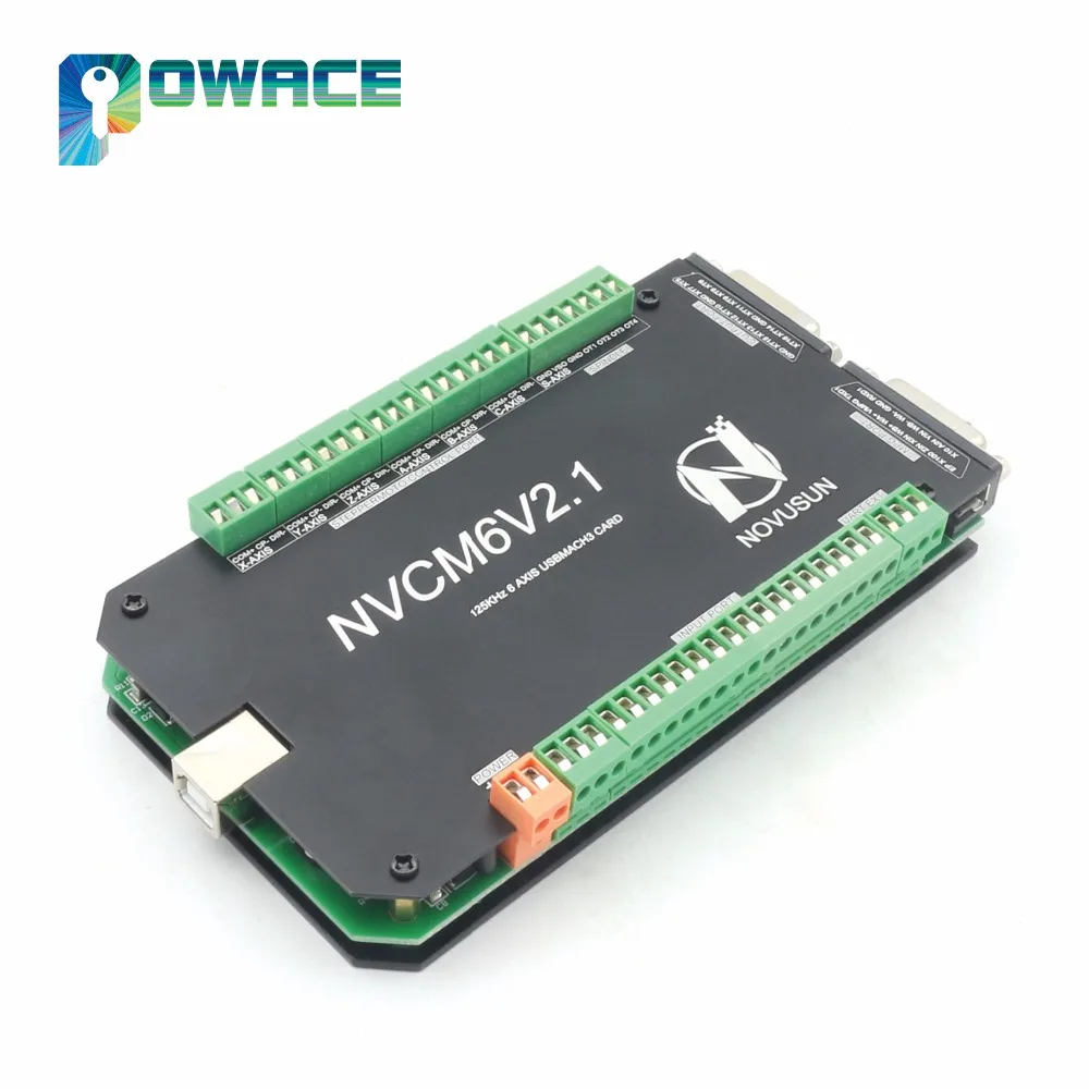 6 осей NVCM Mach3 USB порт 125 кГц шаговый двигатель контрольная карта ЧПУ контрольный Лер 12-32VDC