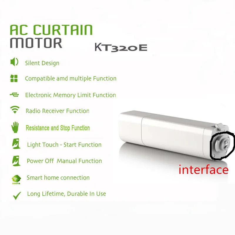 2018 Original Eruiklink Dooya Electric Curtain Motor DT52S 220v Curtain Track Motor, Automation Curtain Motor For Smart Home