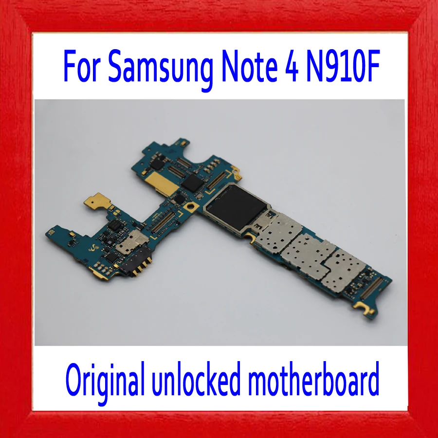 

with Android System for Samsung Galaxy Note 4 N910F Motherboard,32gb Original unlocked for Note 4 N910F Logic board,EU Version