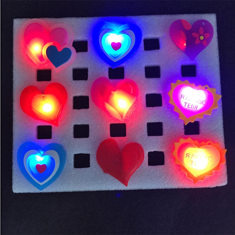 Buy 2018 Led Wedding Favors Love Heart Flashing Led