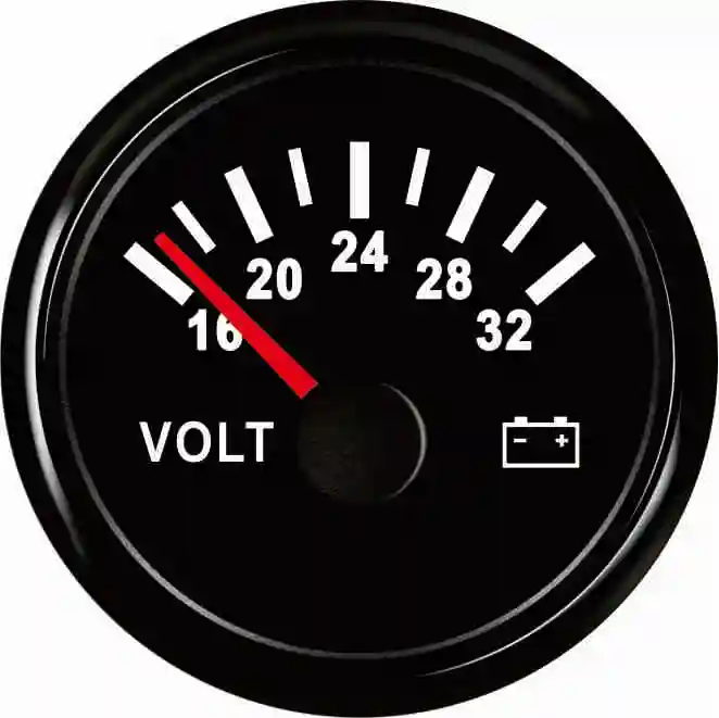 Водонепроницаемый вольтметр 52 мм 24 В/16 32 В с подсветкой для ATV UTV Автомобиля