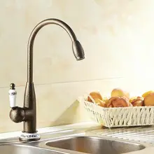 Новое поступление красный Римский бронзовый ванной поворотный фарфоровый кран лебедь стиль одной ручкой смеситель FES-6658