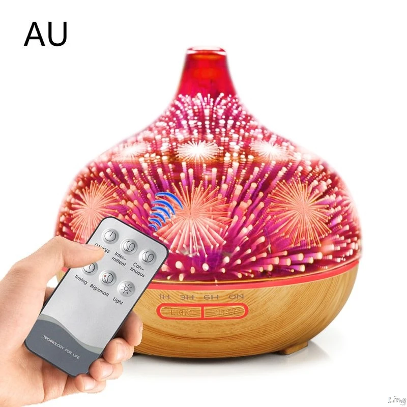 

400ml 3D Colorful Fireworks Love Cartoon Vase Air Humidifier Air Aroma Purifier With 7 Color LED Lights Electric Aromatherapy Es