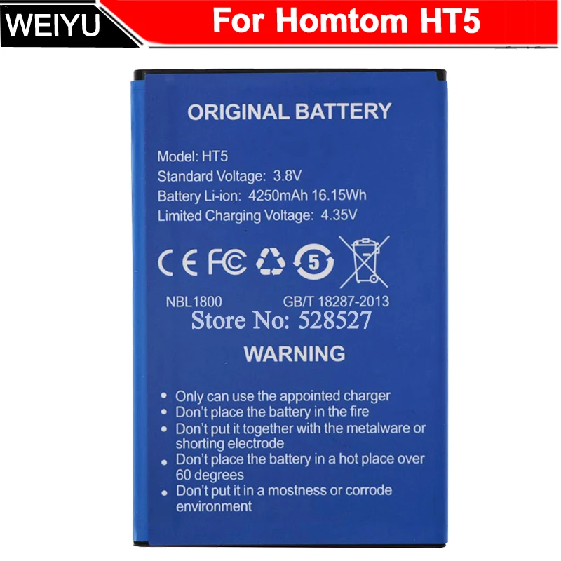 

For HOMTOM HT5 Battery Batterie Bateria Accumulator 4250mAh