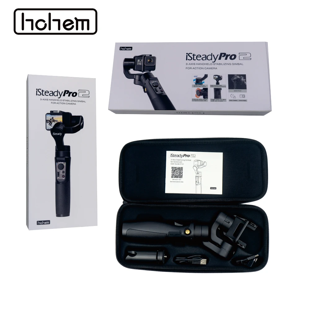 Стабилизатор Hohem iSteady Pro 2 3 осевой Ручной для экшн камер DJI Osmo GoPro Hero 7/6/5 Yi Cam SJCAM