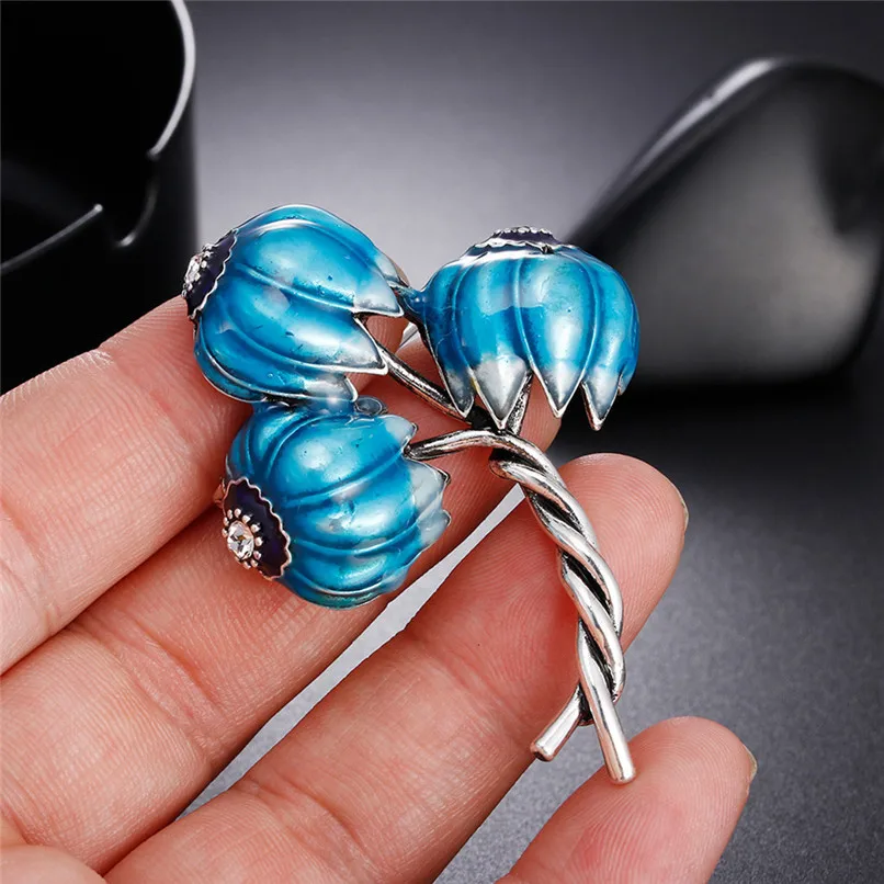 Classic Special Flowers Enamel Brooches Metal Plants Weddings  Party Brooch Pins Clothing Accessories 30LY04 (8)
